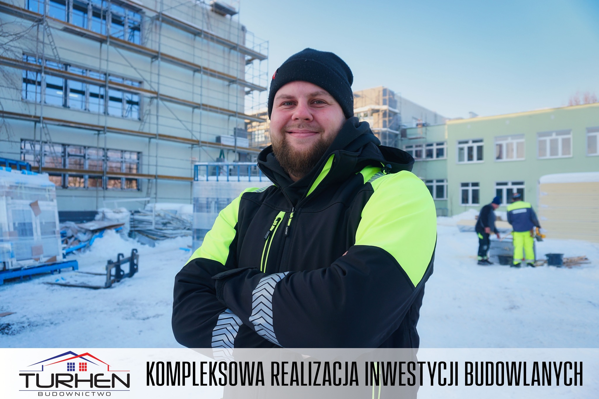 Inżynier budowy Turhen – Michał Świniarski, członek zespołu oraz aktywny ratownik WOPR i strażak OSP w Iławie.